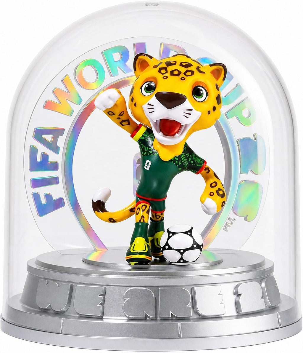 FIFA World Cup 2026 Mexico Mascot Zayu Jaguar Statue – Personalized Laser Engraved | Official Licensed 25cm Display with Acrylic Dome