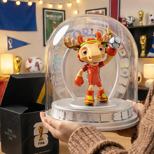 FIFA World Cup 2026 Canada Mascot Maple the Moose Statue – Personalized Laser Engraved | Official Licensed 25cm Display with Acrylic Dome