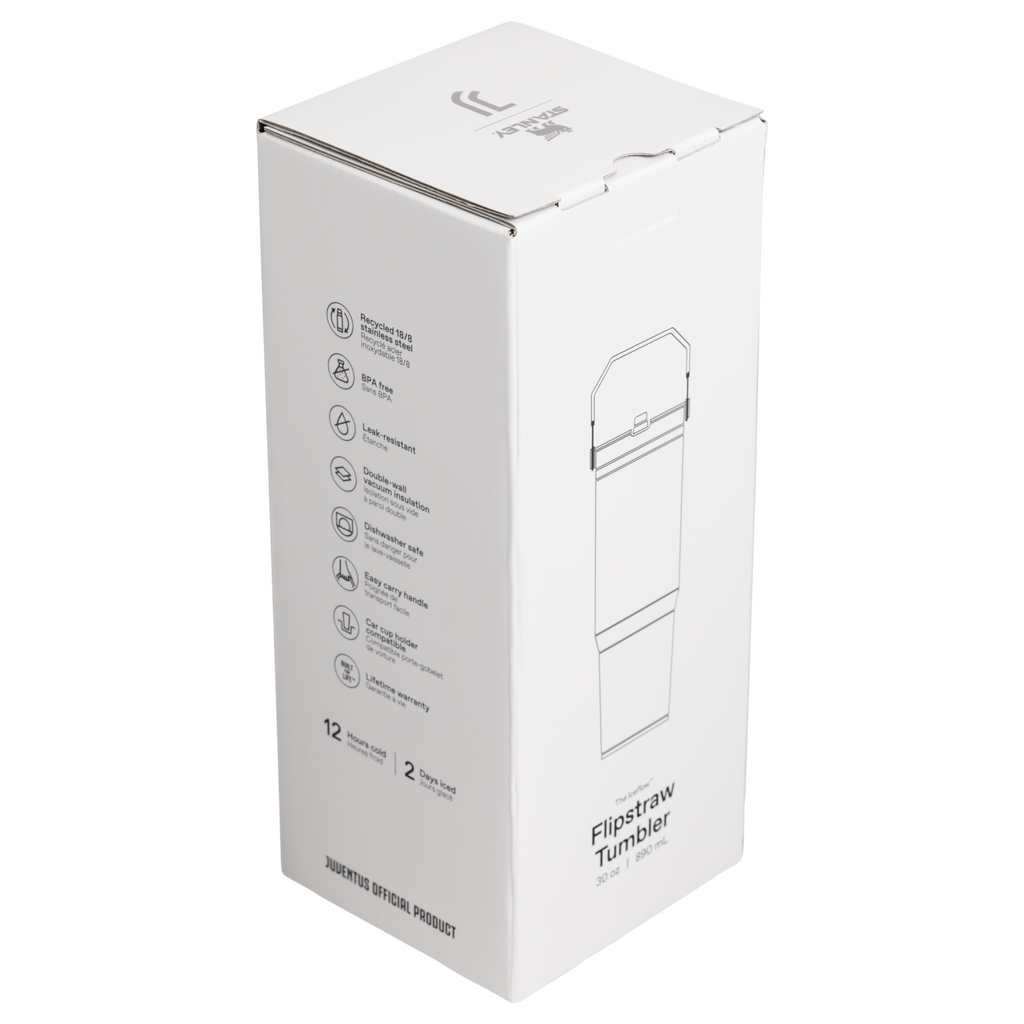 Stanley x Juventus IceFlow Flip Straw 2.0 Tumbler 30 oz – Limited Edition Insulated Cold Drink Tumbler for Soccer Fans
