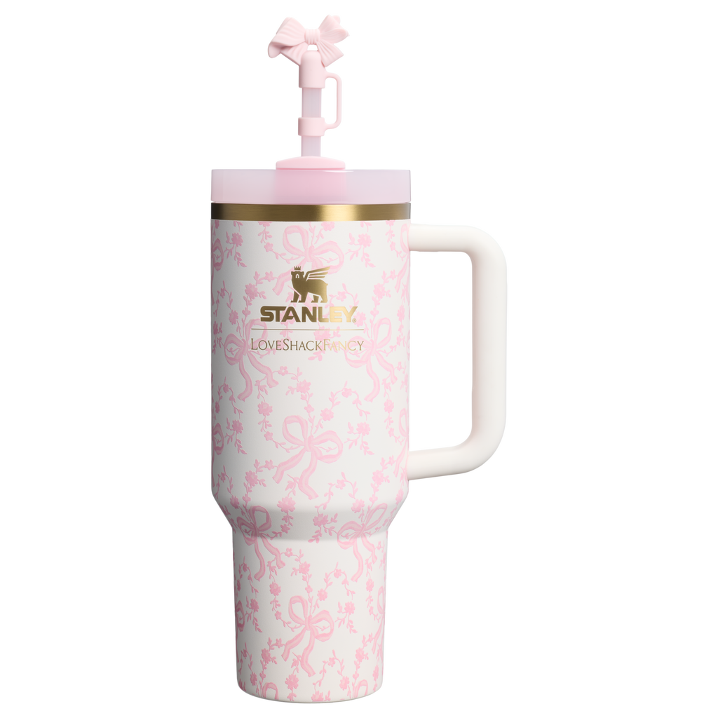 Stanley x LoveShackFancy Holiday Quencher H2.0 FlowState Tumbler 40 oz – Limited Edition Floral Insulated Cup