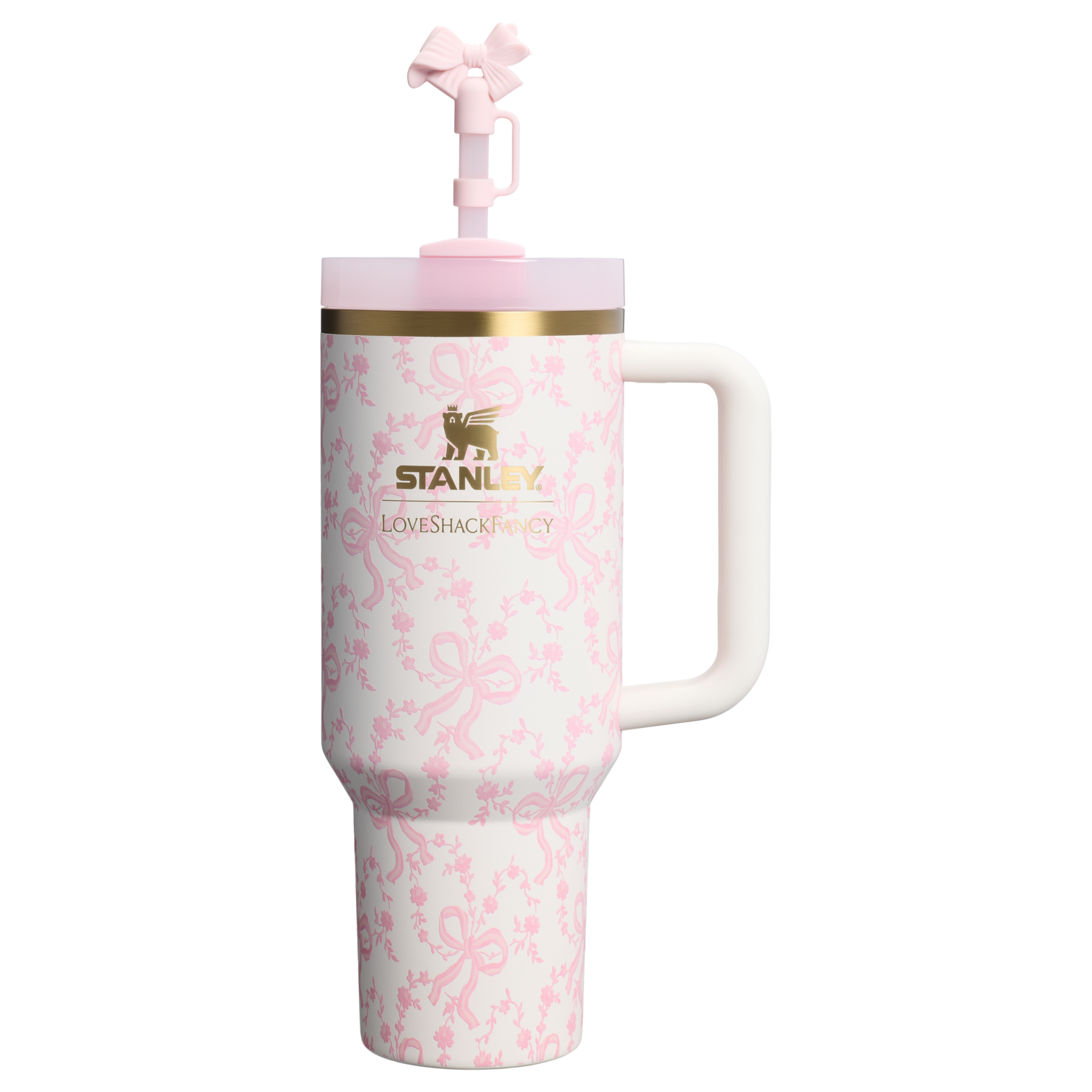 Stanley x LoveShackFancy Holiday Quencher H2.0 FlowState Tumbler 40 oz – Limited Edition Floral Insulated Cup