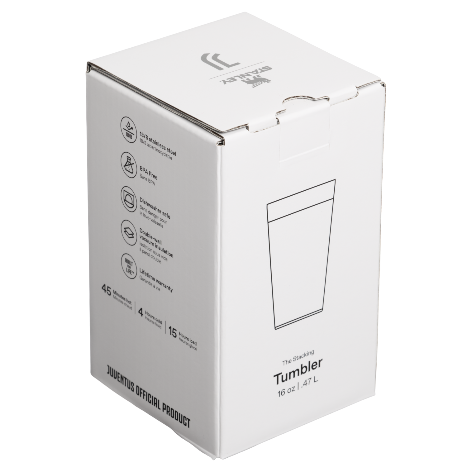 Stanley x Juventus Stay-Chill Stacking Pint 16 oz – Limited Edition Insulated Beer Pint Glass for Soccer Fans