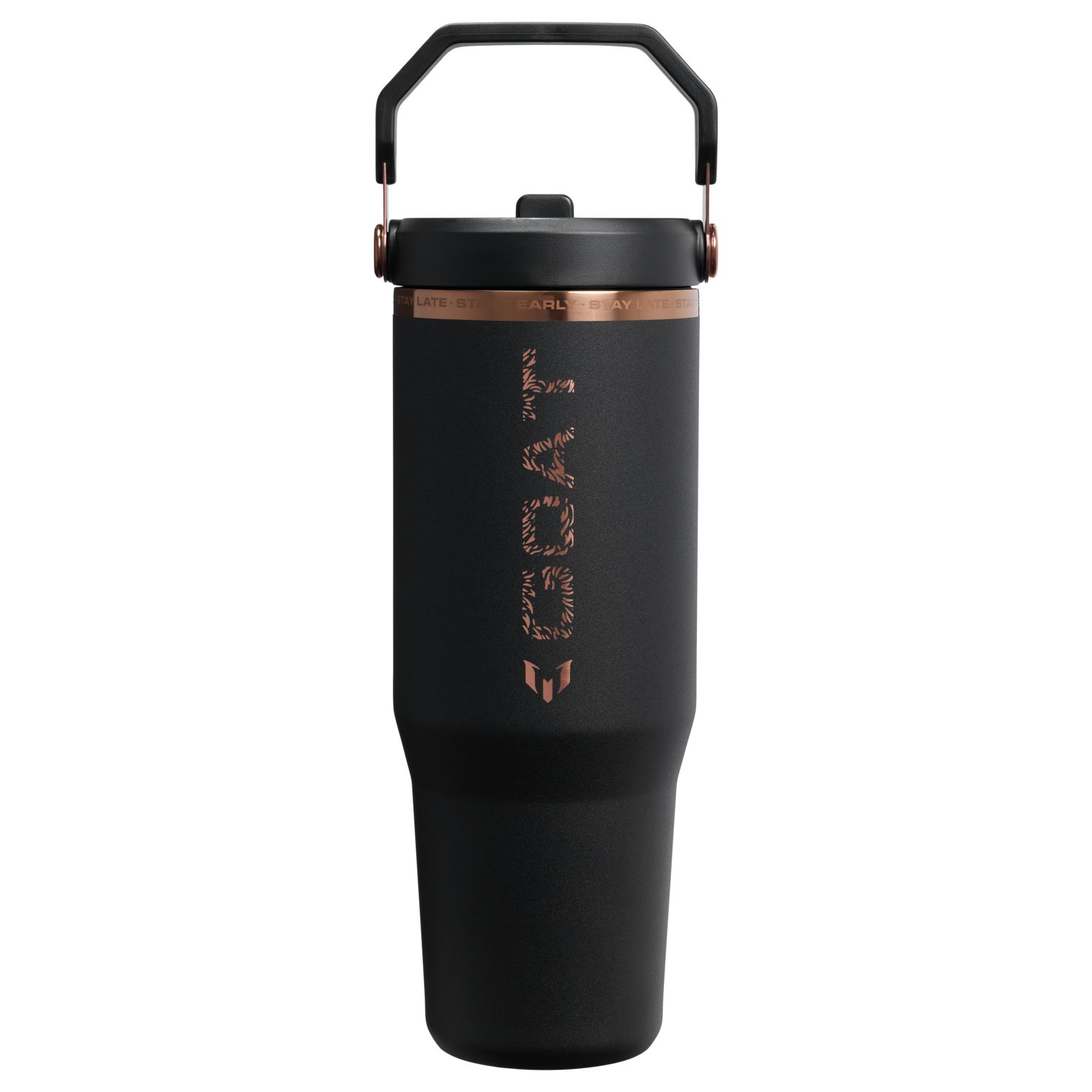 Messi x Stanley IceFlow Flip Straw Tumbler 30 oz GOAT Collection – Insulated Cold Drink Tumbler for Soccer Fans